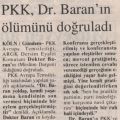 PKK: Dr. Baran (Müslüm Durgun) kendini cezalandirdi