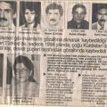 Sadece 1994 yilinda Türkiyede 239 kisi "kaybedildi". IHD Istanbul subesinin çalismasi
