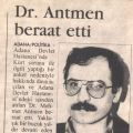 Adanada anket yapan Dr. Antmen beraat etti