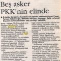 Semdinlide 5 asker PKKnin elinde