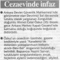 Dev-Sol sanigi Ahmet Celal Özkul Ankara Merkez Kapali Cezaevinde fraksyon infazina kurban gitti