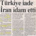 Türkiye iade, Iran idam etti (Mensur Niavegi, Hebib Rozhkhan)