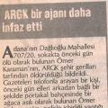 Adanada ARGK Ömer Karaman adli bir ajani infaz etti.